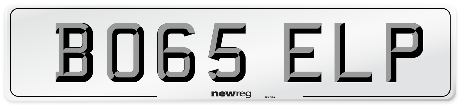 BO65 ELP Number Plate from New Reg